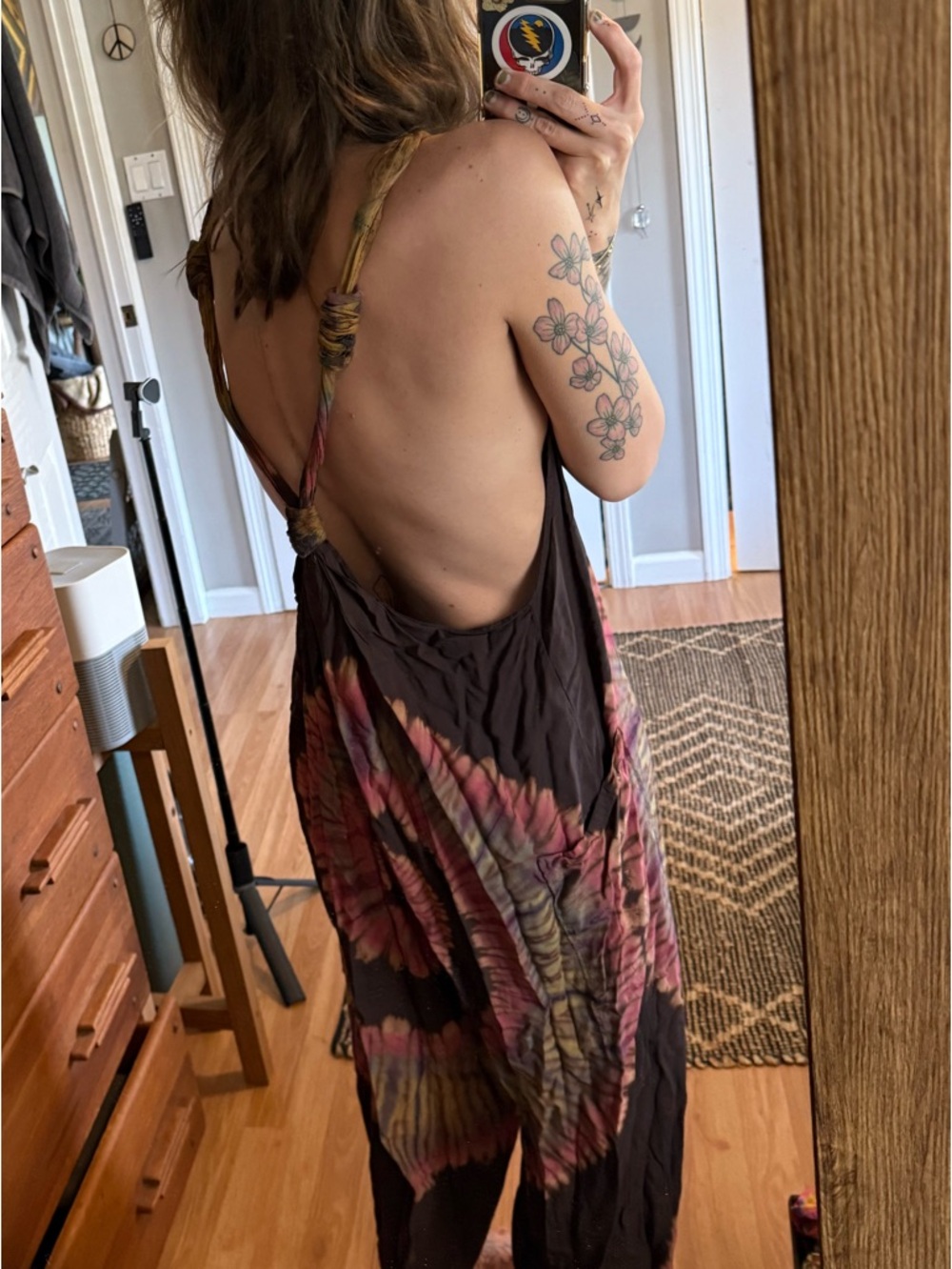 Hippie tie dye jumpsuit - Picture 3 of 10